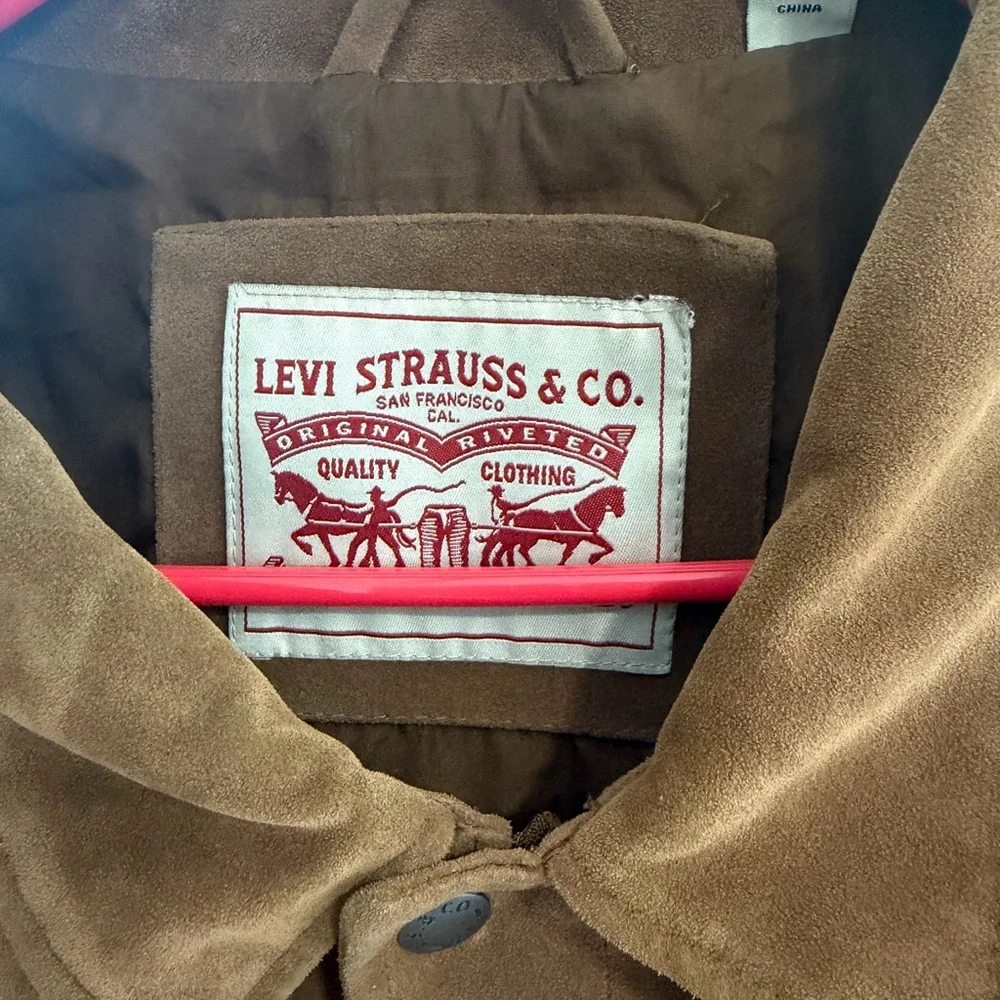 Levi's Men's Tan Suede Shirt Jacket - Picture 2 of 6